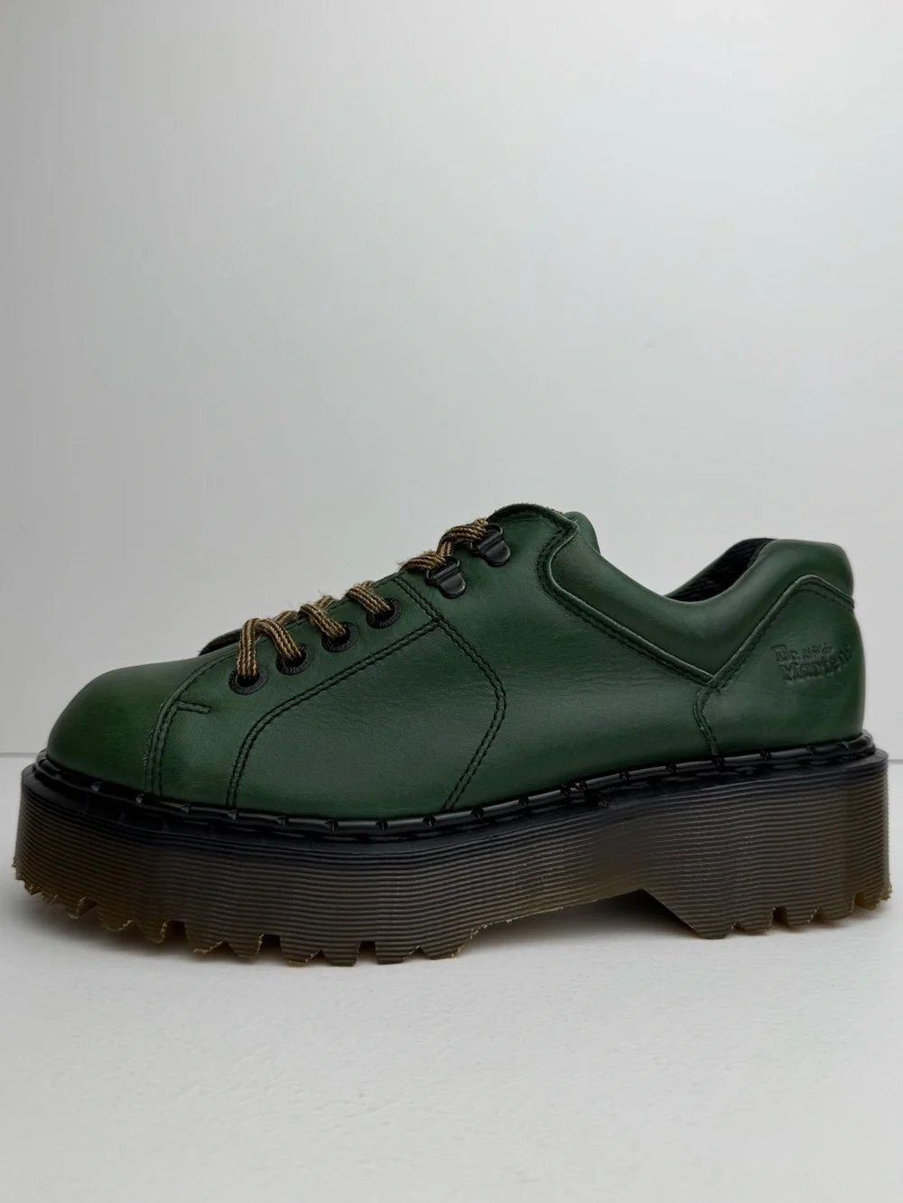 Vintage Dr. Martens England Green Envy Platform Oxfords UK 7